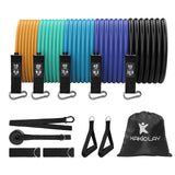 Resistance Bands Set with Separate Outdoor Anchor KAKICLAY Exercise Bands for Indoor and Ourdoor Use Versatile Resistance Bands for Men and Women